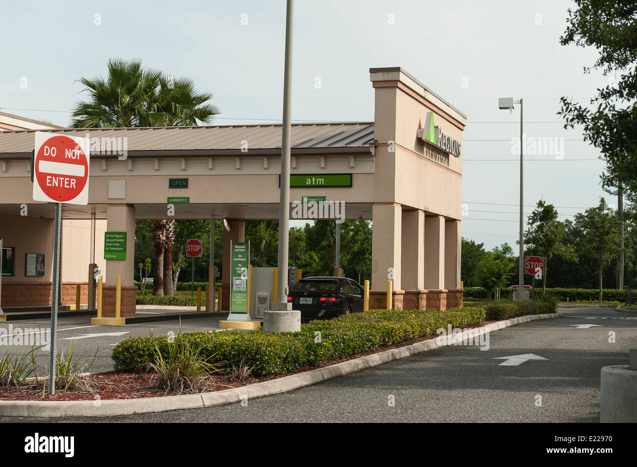 La Banque d'Amérique régions guichet ATM dans le centre de la Floride USA Banque D'Images