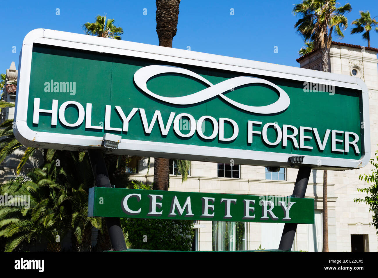 Hollywood Forever Cemetery, où beaucoup de gens célèbres sont enterrés, Santa Monica Boulevard, Hollywood, Los Angeles, Californie, USA Banque D'Images