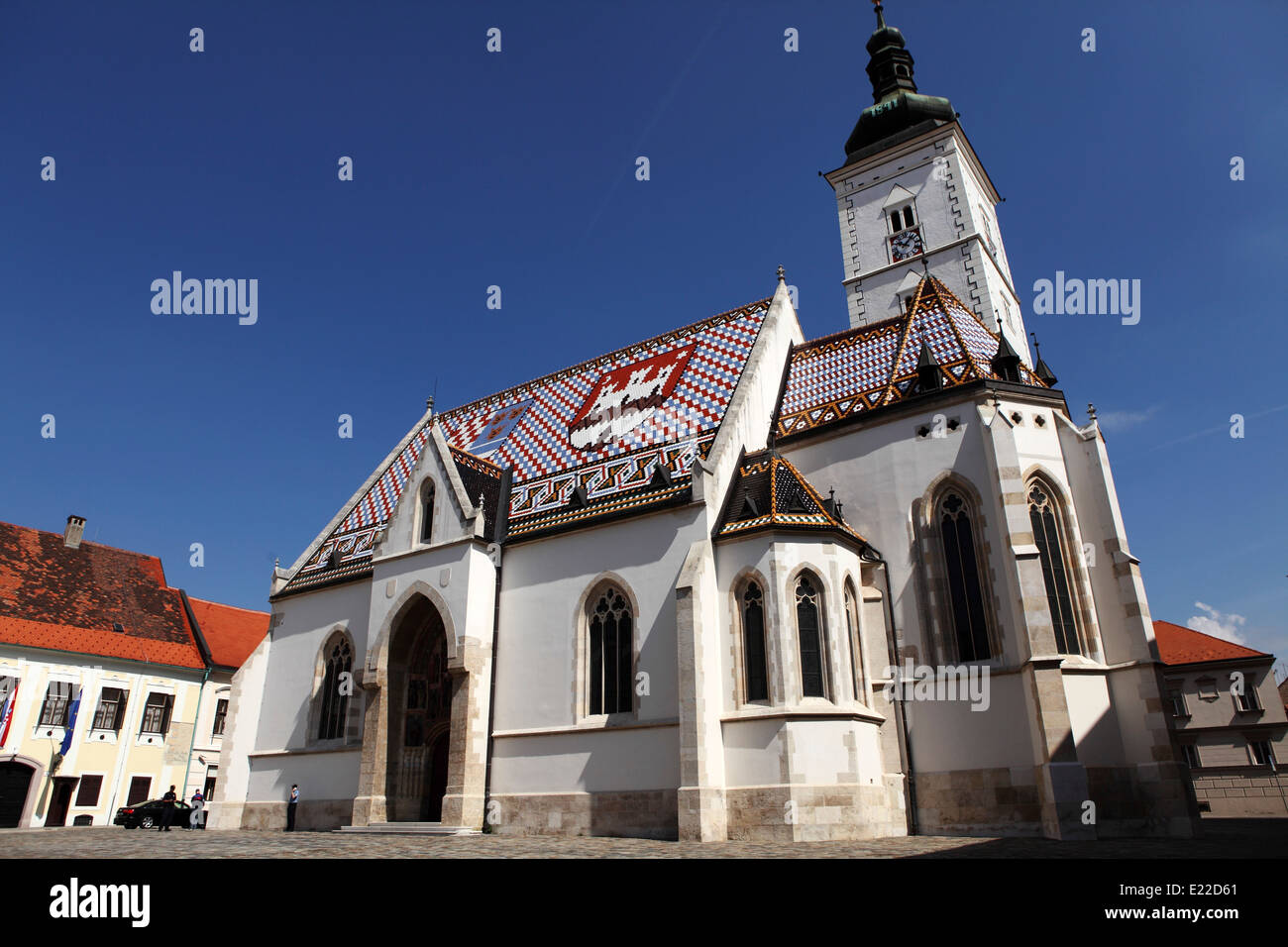 L'église de Saint Marc dans le district de Zagreb Zagreb, Croatie. Banque D'Images