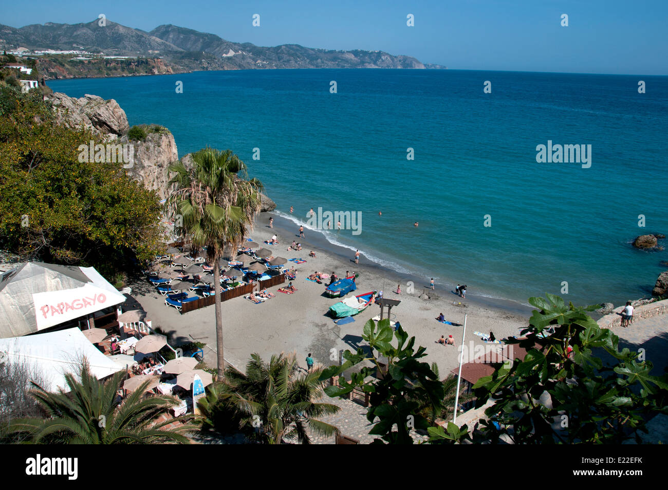 Nerja ( ) Ville de plage Mer Méditerranée Espagne Banque D'Images