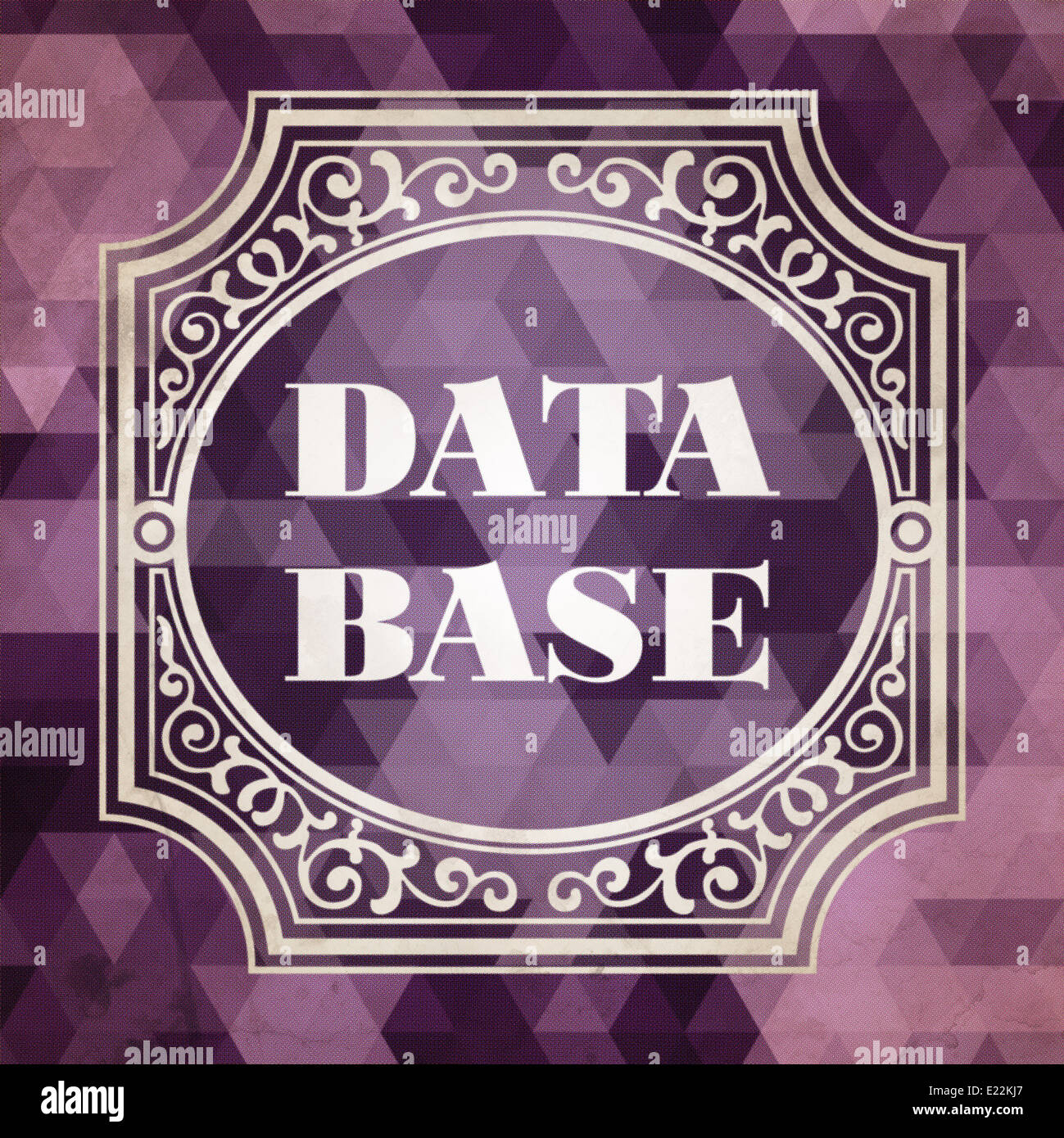 Concept de base de données. Vintage design. Banque D'Images