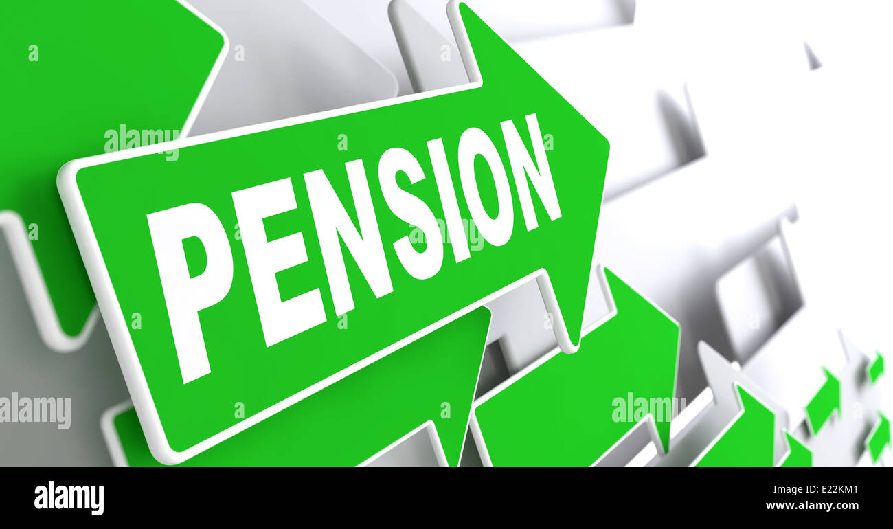 Pension à flèche de direction vert signe. Banque D'Images