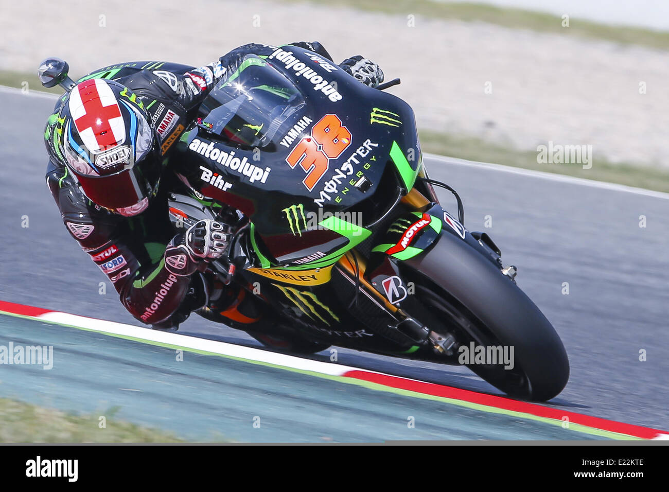 Bacelona, Espagne. 13 Juin, 2014. Barcelone Espagne -13 juin : Bradley Smith en Moto GP la pratique libre célébrée dans le circuit de Barcelona-Catalunya, le 13 juin 2014 Photo : Mikel Trigueros/Urbanandsport Nurphoto/crédit : Mikel Trigueros/NurPhoto ZUMAPRESS.com/Alamy/Live News Banque D'Images