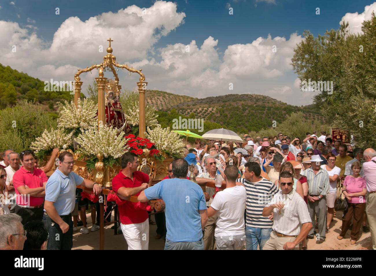 Pélerinage Virgen de la Fuensanta, la route touristique des bandits, corcoya, Séville province, région d'Andalousie, Espagne, Europe Banque D'Images