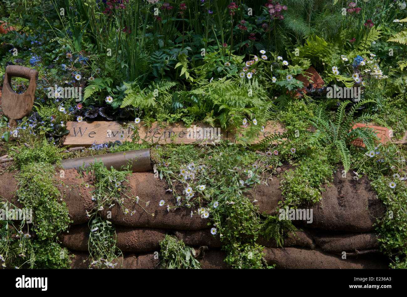 Détail de l'DialAFlight Potter's Garden à RHS Chelsea Flower Show Banque D'Images