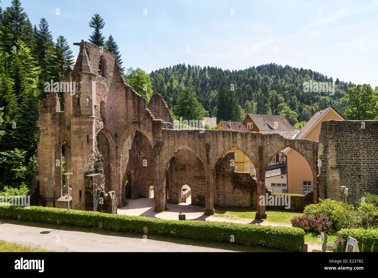 Ruines du monastère de tous les Saints, Forêt Noire, Bade-Wurtemberg, Allemagne, Europe Banque D'Images