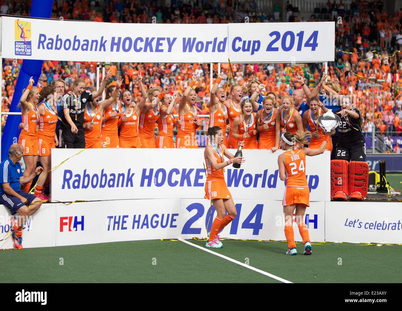 La Haye, aux Pays-Bas. 14 Juin, 2014. Rabobank finales de la Coupe du monde de hockey pour femmes, la Hollande et l'Australie. Credit : Action Plus Sport/Alamy Live News Banque D'Images