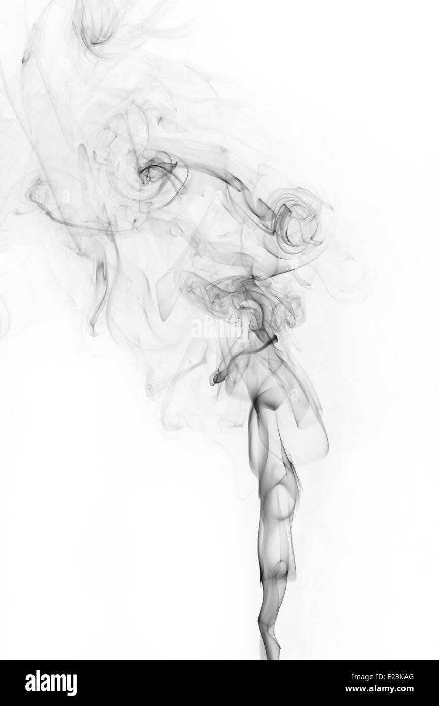 Fumée noire abstrait Banque D'Images