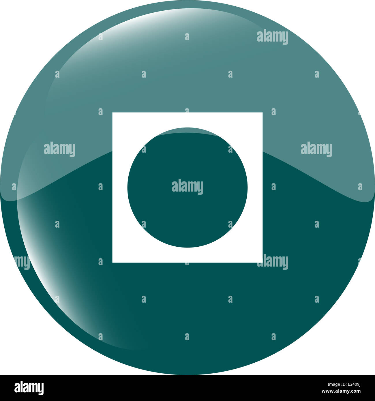 Icône Apps. abstract signe sur le bouton web isolated on white Banque D'Images