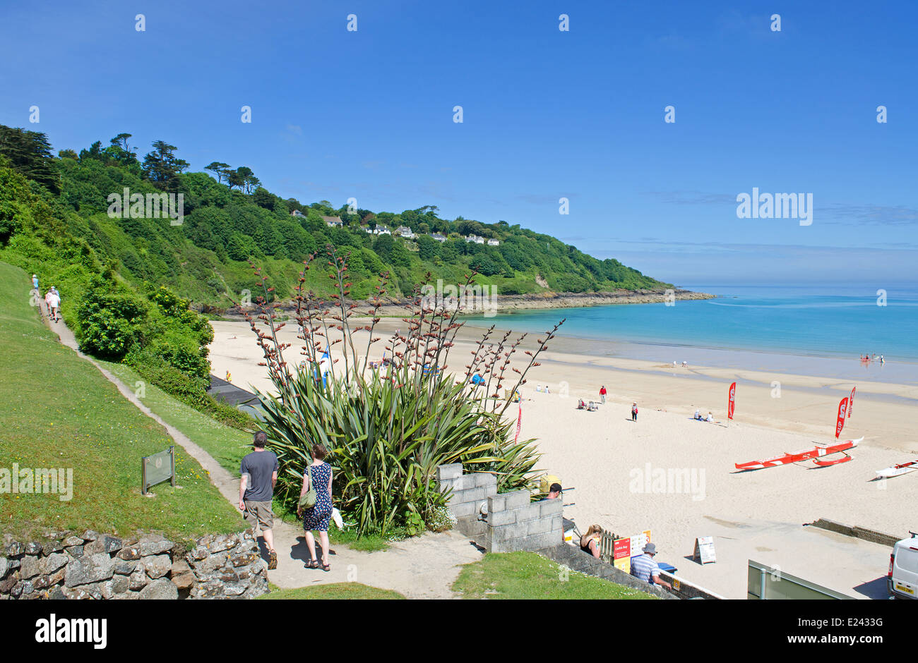 Au début de l'été à Carbis Bay près de St.Ives à Cornwall, UK Banque D'Images