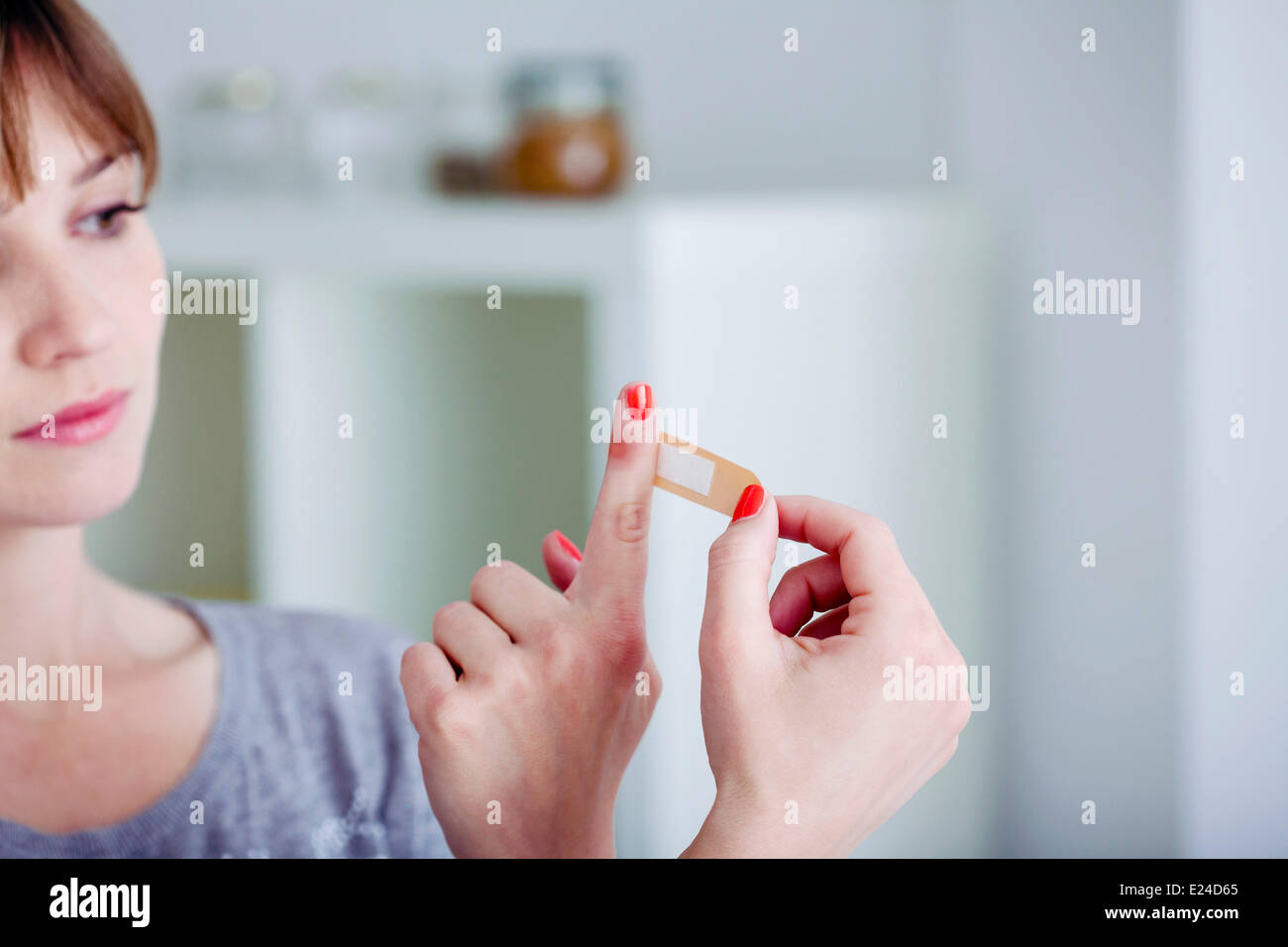 Le soin des plaies, femme Banque D'Images