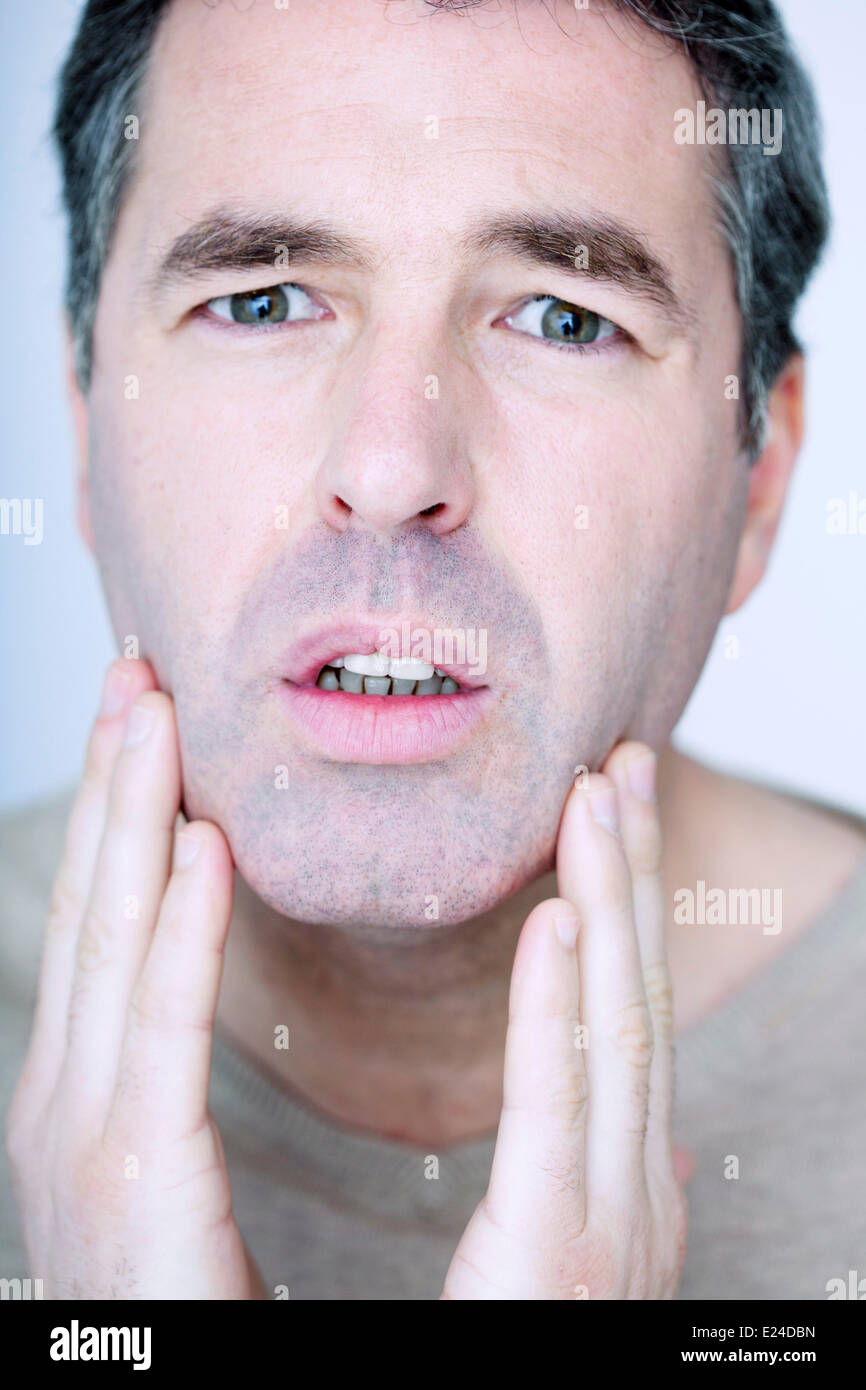 Visage homme Banque D'Images