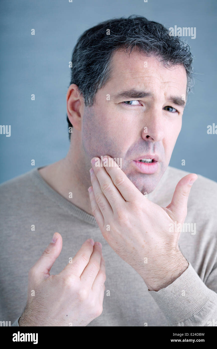 Visage homme Banque D'Images