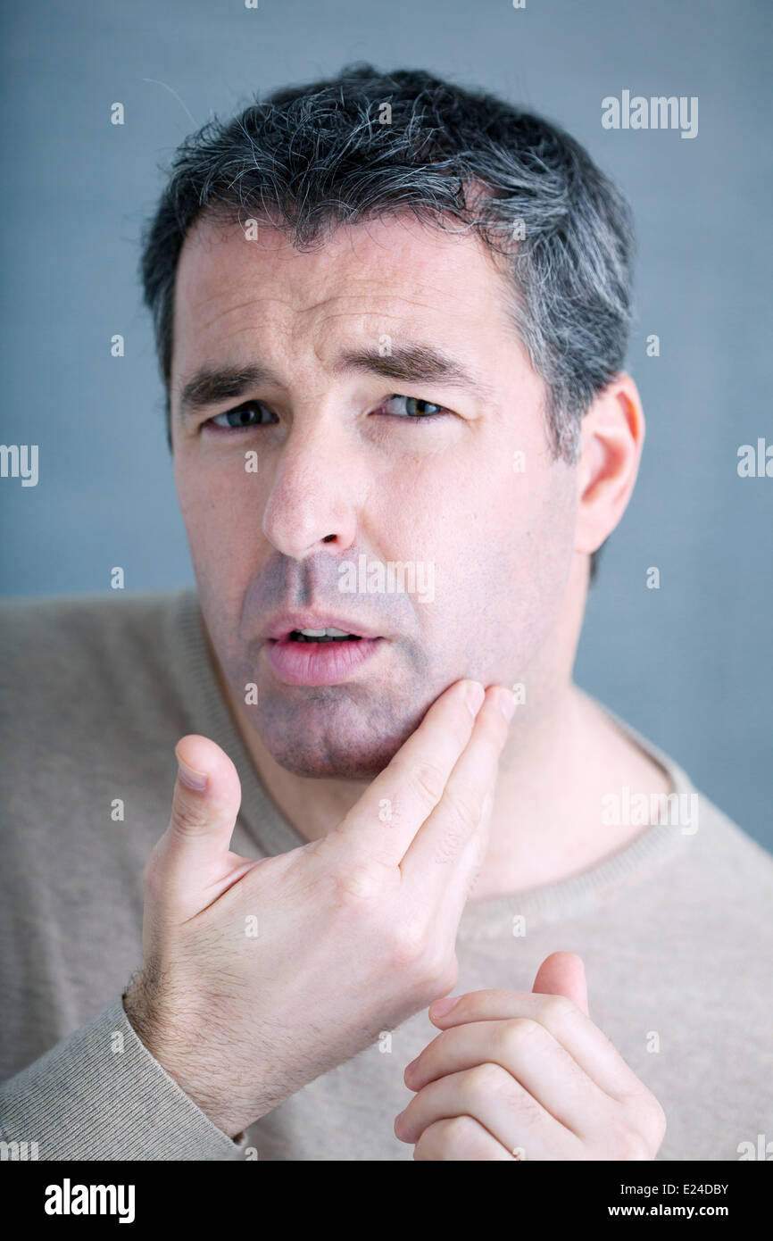 Visage homme Banque D'Images