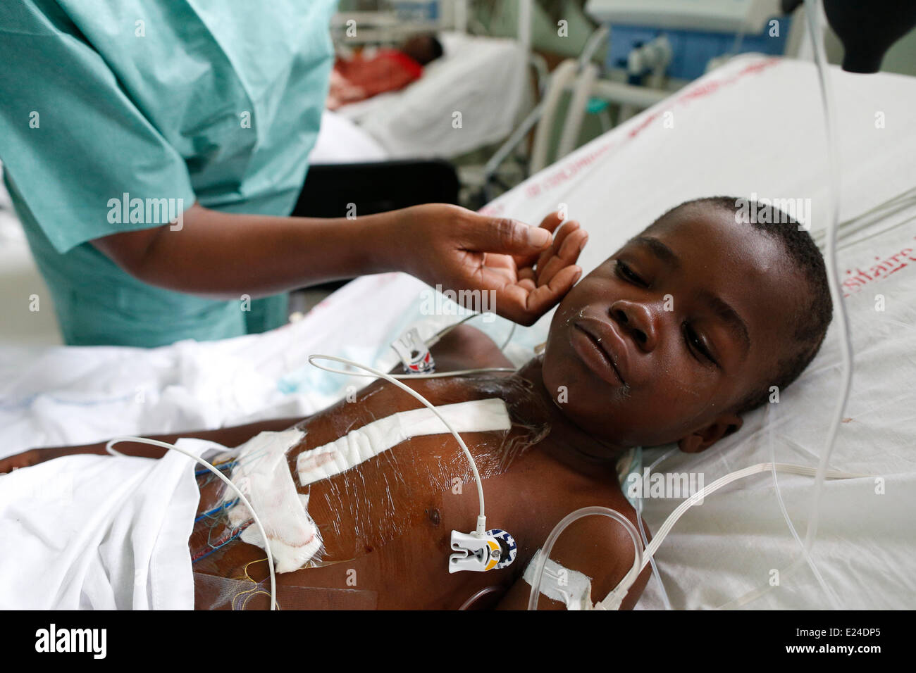 Un hôpital en Afrique Banque D'Images