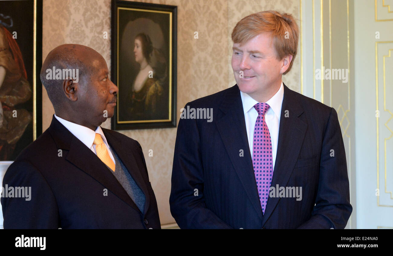 Yoweri Kaguta Museveni, Président de l'Ouganda visites aux Pays-Bas. La Haye, Pays-Bas - 30.09.2013 Où : La Haye, Z-H, la Hollande Quand : 30 août 2013 Banque D'Images