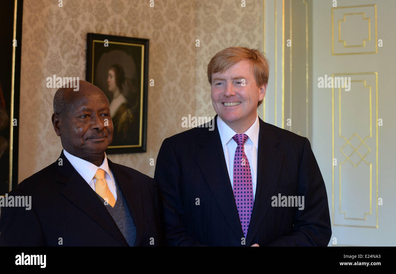 Yoweri Kaguta Museveni, Président de l'Ouganda visites aux Pays-Bas. La Haye, Pays-Bas - 30.09.2013 Où : La Haye, Z-H, la Hollande Quand : 30 août 2013 Banque D'Images