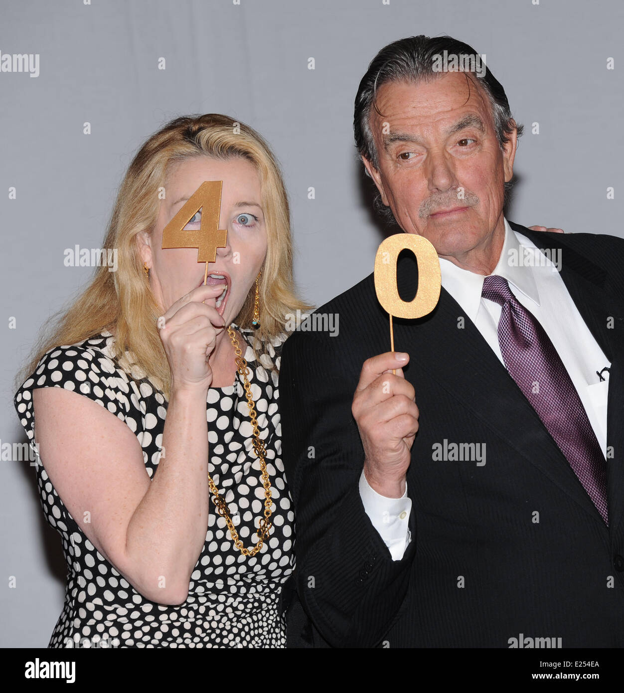 40e anniversaire de "Les jeunes et l'agité" tenu à la CBS Television City comprend : Melody Thomas Scott, Eric Braeden Où : Los Angeles, California, United States Quand : 26 Mars 2013 Banque D'Images