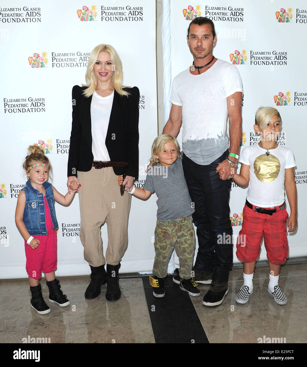 Elizabeth Glaser Pediatric AIDS Foundation's 24e 'l'heure des héros' à Century Park comprend : Stella Stefani,Gwen Stefani, Zuma,Rossdale Gavin Rossdale, Kingston Rossdale Où : Los Angeles, California, United States Quand : 02 Juin 2013 Banque D'Images