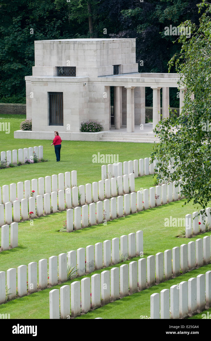 New Zealand Memorial aux Buttes New British Cemetery, Bois du Polygone, Flandre occidentale Banque D'Images