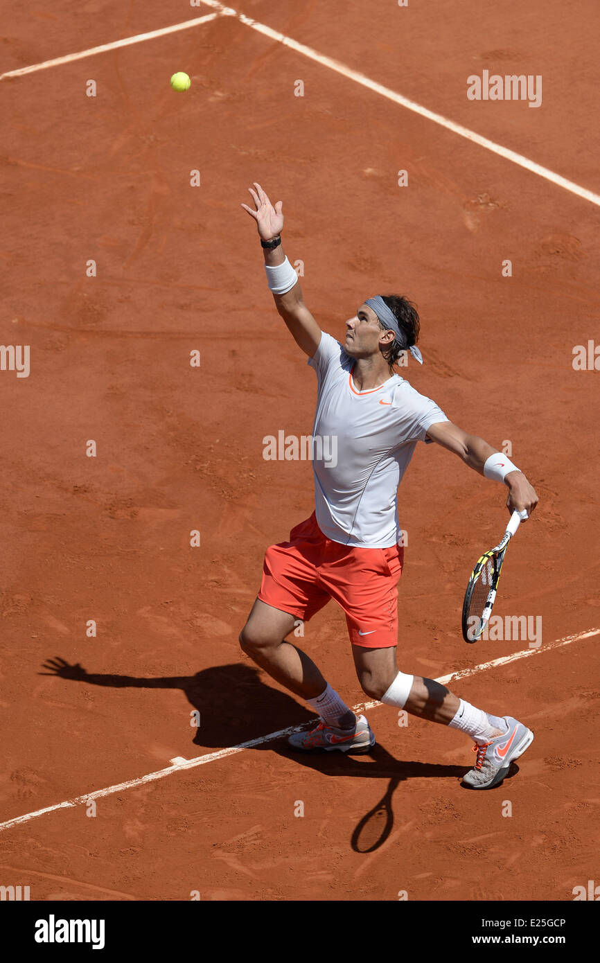 2013 Tournoi de tennis français Roland Garros Men's Semi finale comprend : Rafael Nadal Où : Paris, France Quand : 08 Juin 2013 Banque D'Images