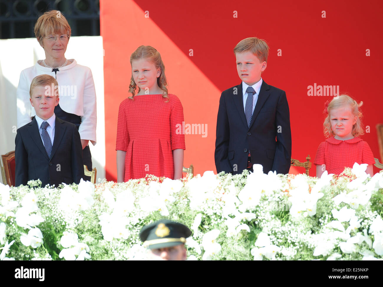 L'Abdication du Roi Albert II de Belgique et de l'Inauguration du Roi Philippe dans la Cathédrale de Saint Michel et Gudule St. comprend : La Princesse Eleonore de Belgique, le Prince Gabriel de Belgique, la Princesse Elisabeth de Belgique, Prince Emmanuel de Belgique Où : Bruxelles, Belgique Quand : 21 Oct 2013 Banque D'Images