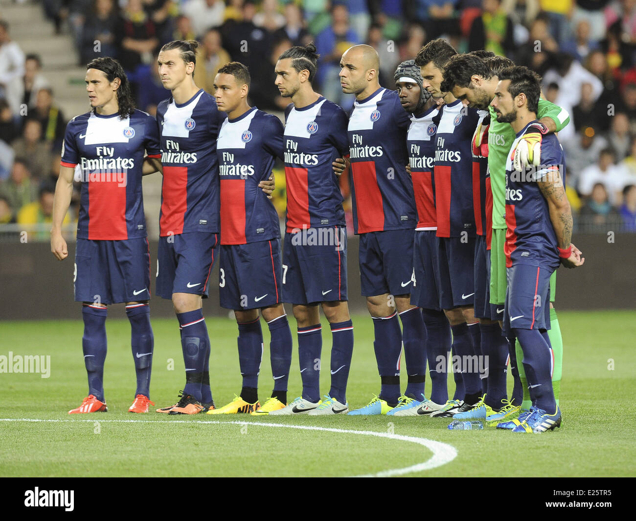 La Ligue 1 - PSG vs FC Nantes Beaujoire - Note Finale FC Nantes 1 - PSG - 2 Où : Nantes, France Quand : 25 août 2013 Banque D'Images