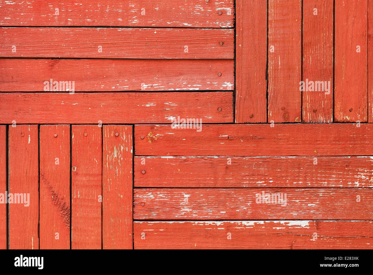 Modèle mur en bois rouge, texture d'arrière-plan Banque D'Images