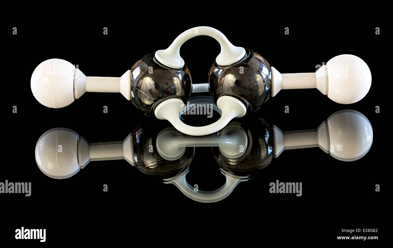 Molécule d'éthane modèle chimie Banque D'Images