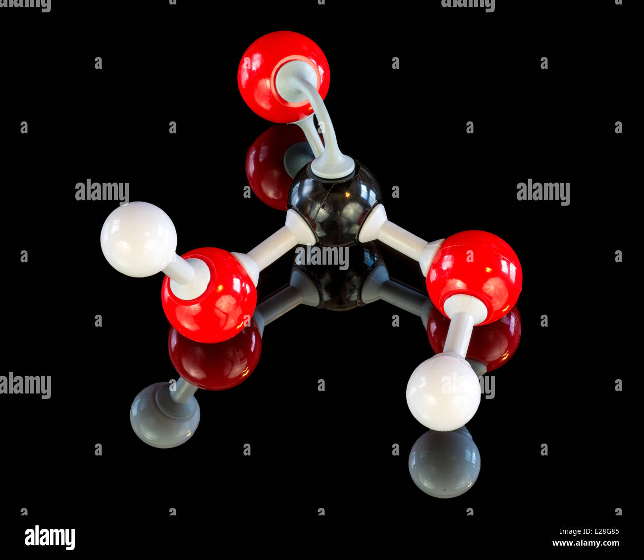 L'acide carbonique modèle pour cours de chimie Banque D'Images