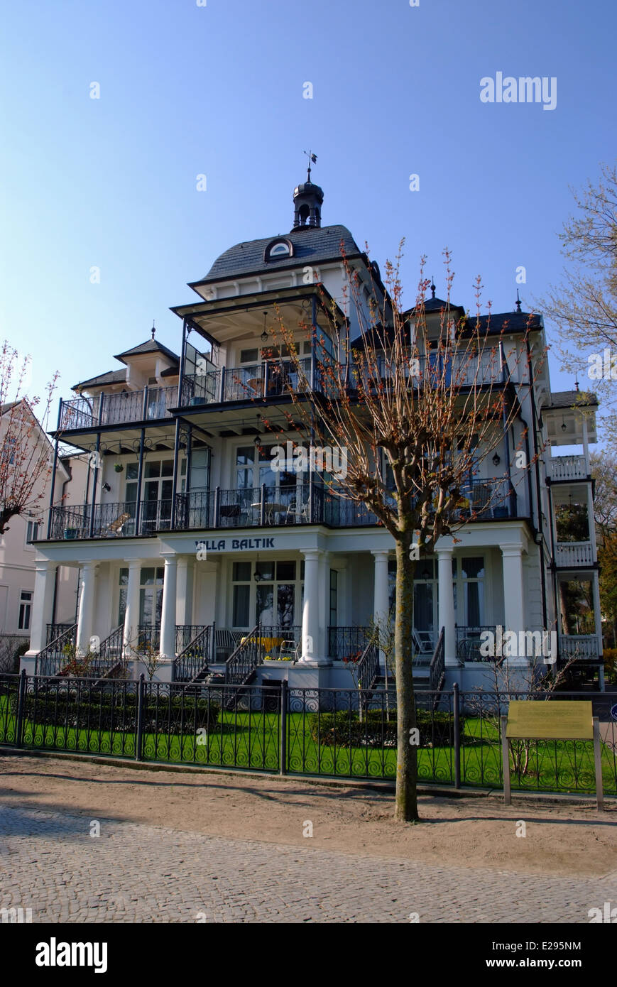 Villa typique de l'île Rügen Binz Allemagne Mer Baltique Banque D'Images