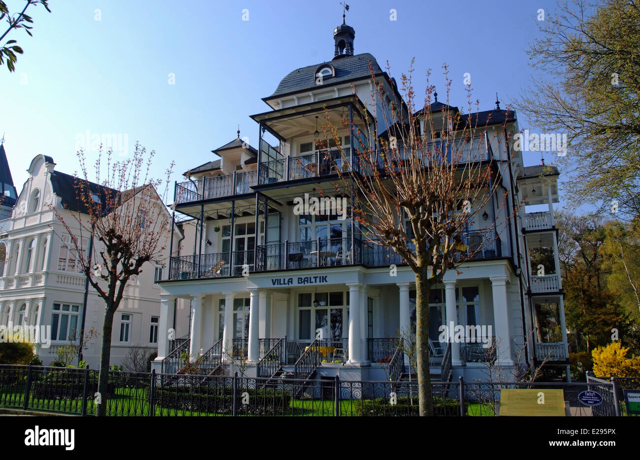 Villa typique de l'île Rügen Binz Allemagne Mer Baltique Banque D'Images