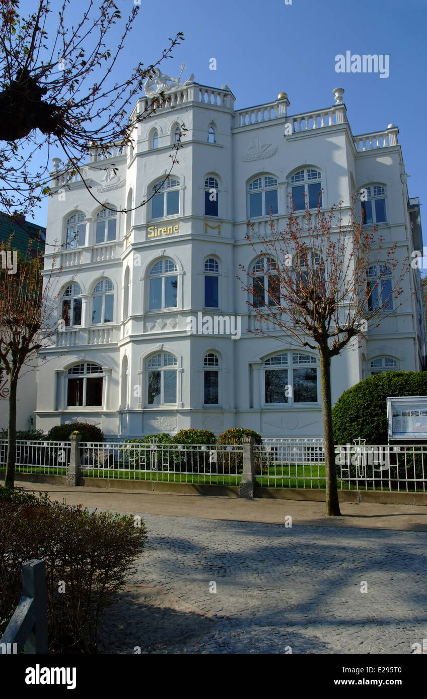 Villa typique de l'île Rügen Binz Allemagne Mer Baltique Banque D'Images