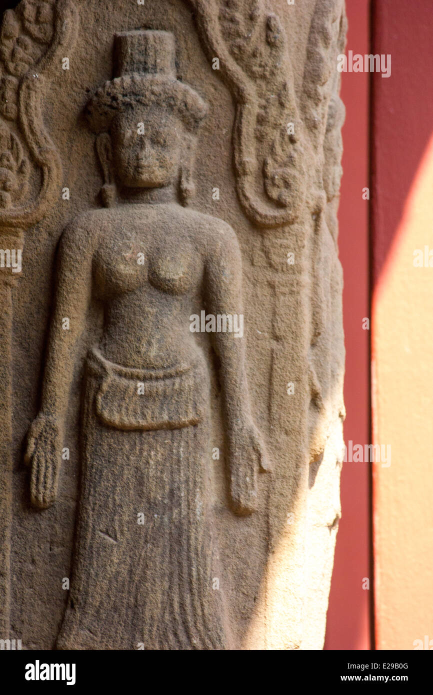 Le Musée National du Cambodge à Phnom Penh du Cambodge est plus grand musée d'histoire culturelle. Banque D'Images