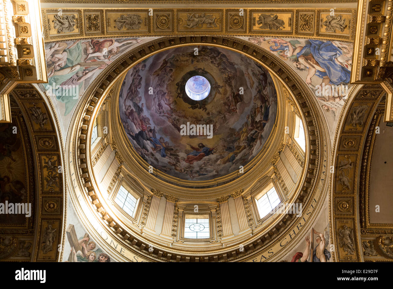 Dome, Sant'Andrea della Valle, Rome, Italie église Banque D'Images