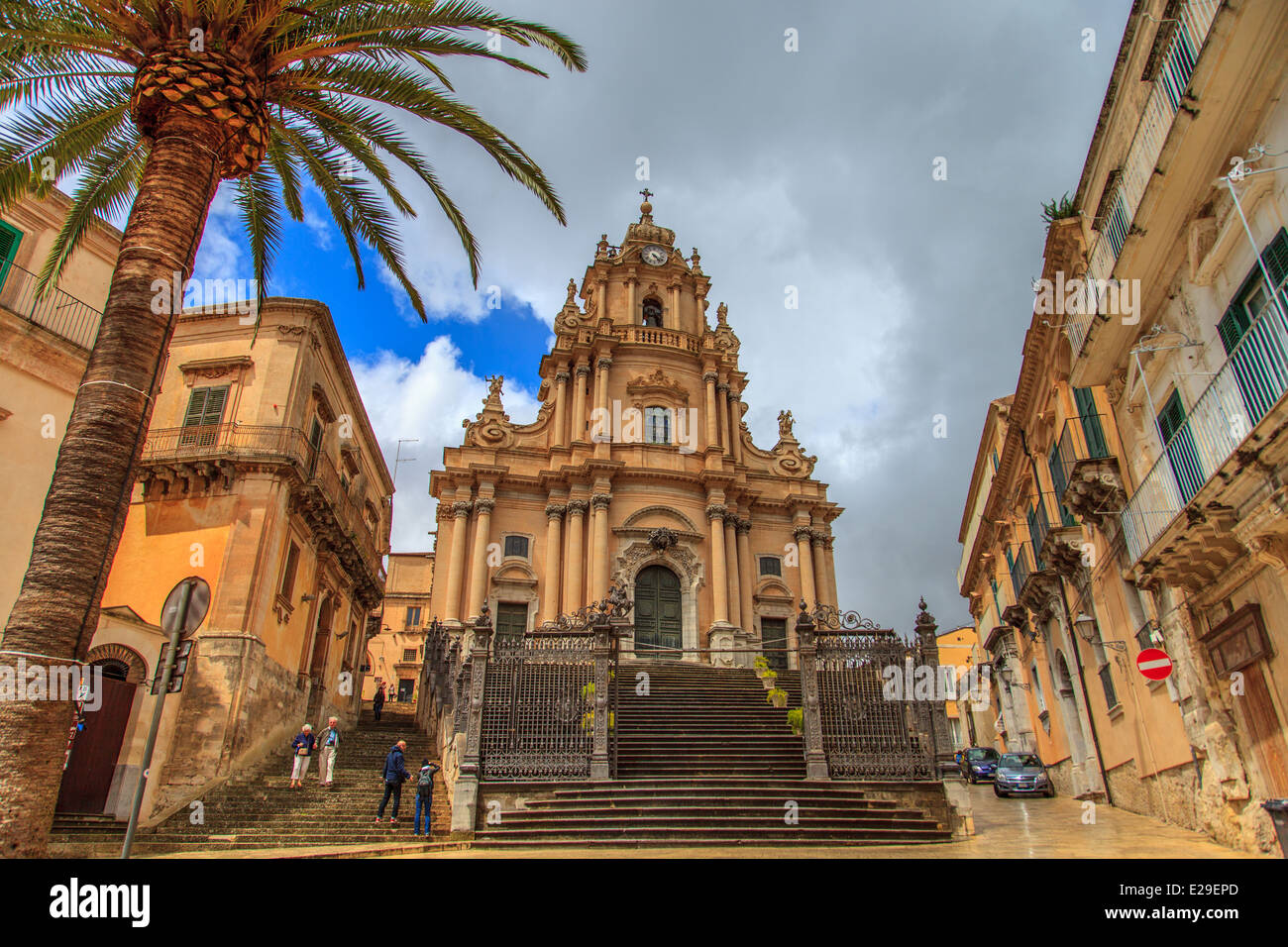 La Cathédrale Saint George de Ragusa Ibla Banque D'Images