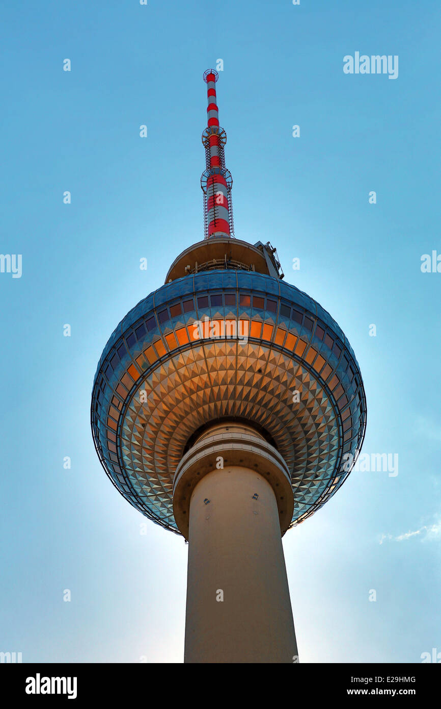 Tour de télévision de Berlin, Fernsehturm, la tour de télévision de Berlin, Allemagne Banque D'Images