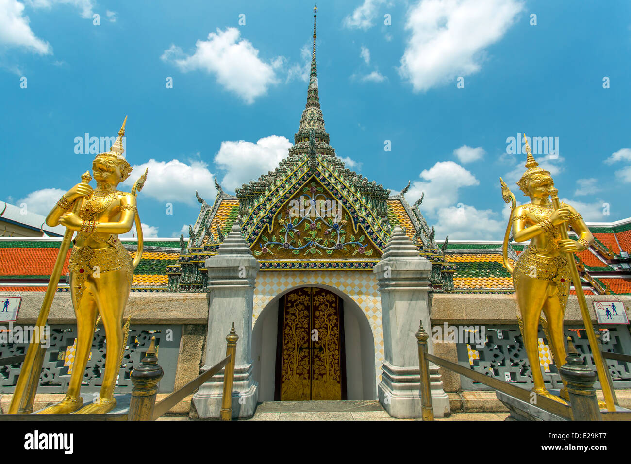 Wat Phra Kaew. Grand Palace, Bangkok, Thaïlande Banque D'Images