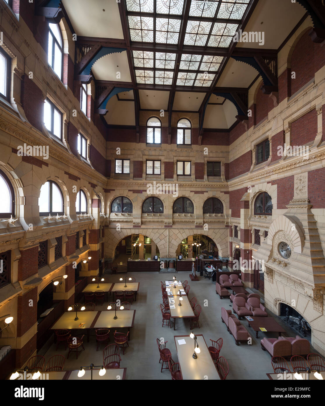 Salle de lecture de l'intérieur, Anne & Jerome Fisher Fine Arts Library, University of Pennsylvania, Philadelphia, USA Banque D'Images