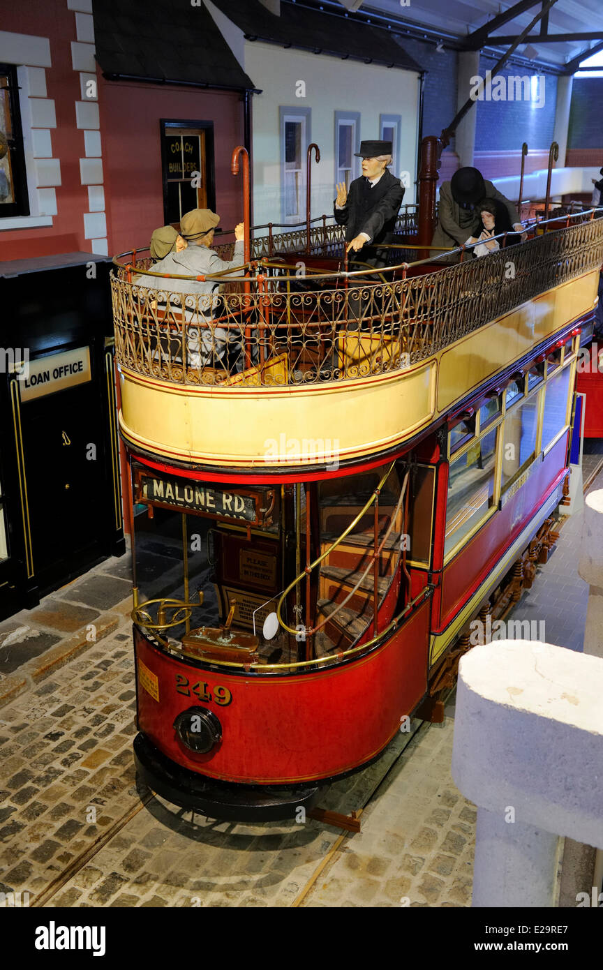 Royaume-uni, Irlande du Nord, près de Belfast Cultra, Ulster Folk and Transport Museum, début du xxe siècle, le tramway Banque D'Images