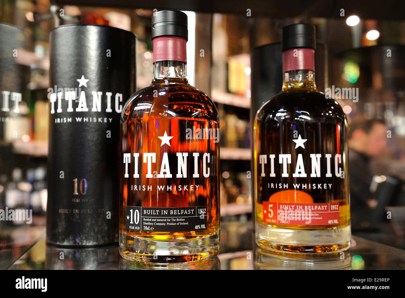 Royaume-uni, Irlande du Nord, Belfast, le Titanic Whiskey lancé en 2011 Banque D'Images