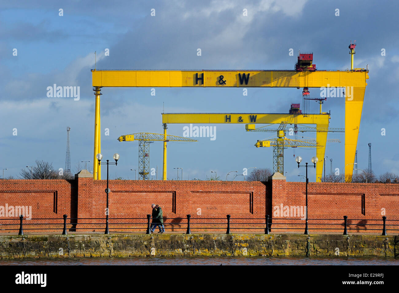 Royaume-uni, Irlande du Nord, Belfast, Queen's Island, Harland and Wolff Heavy Industries spécialisé dans la construction navale Banque D'Images
