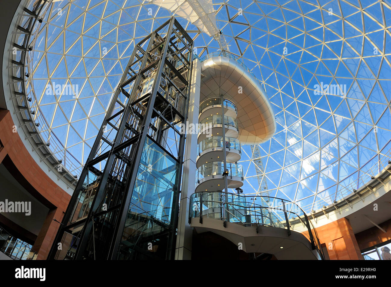 Royaume-uni, Irlande du Nord, Belfast, Victoria Square centre commercial dôme en verre mesurant 35m de diamètre Banque D'Images