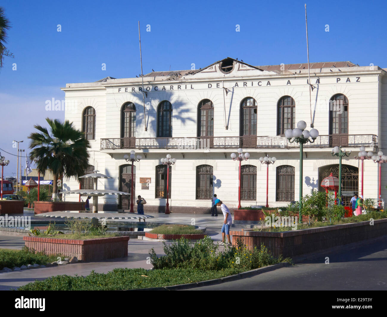 Le Chili, Arica et Parinacota région, Arica, gare ferroviaire de la ligne Arica La Paz, 1913 Banque D'Images