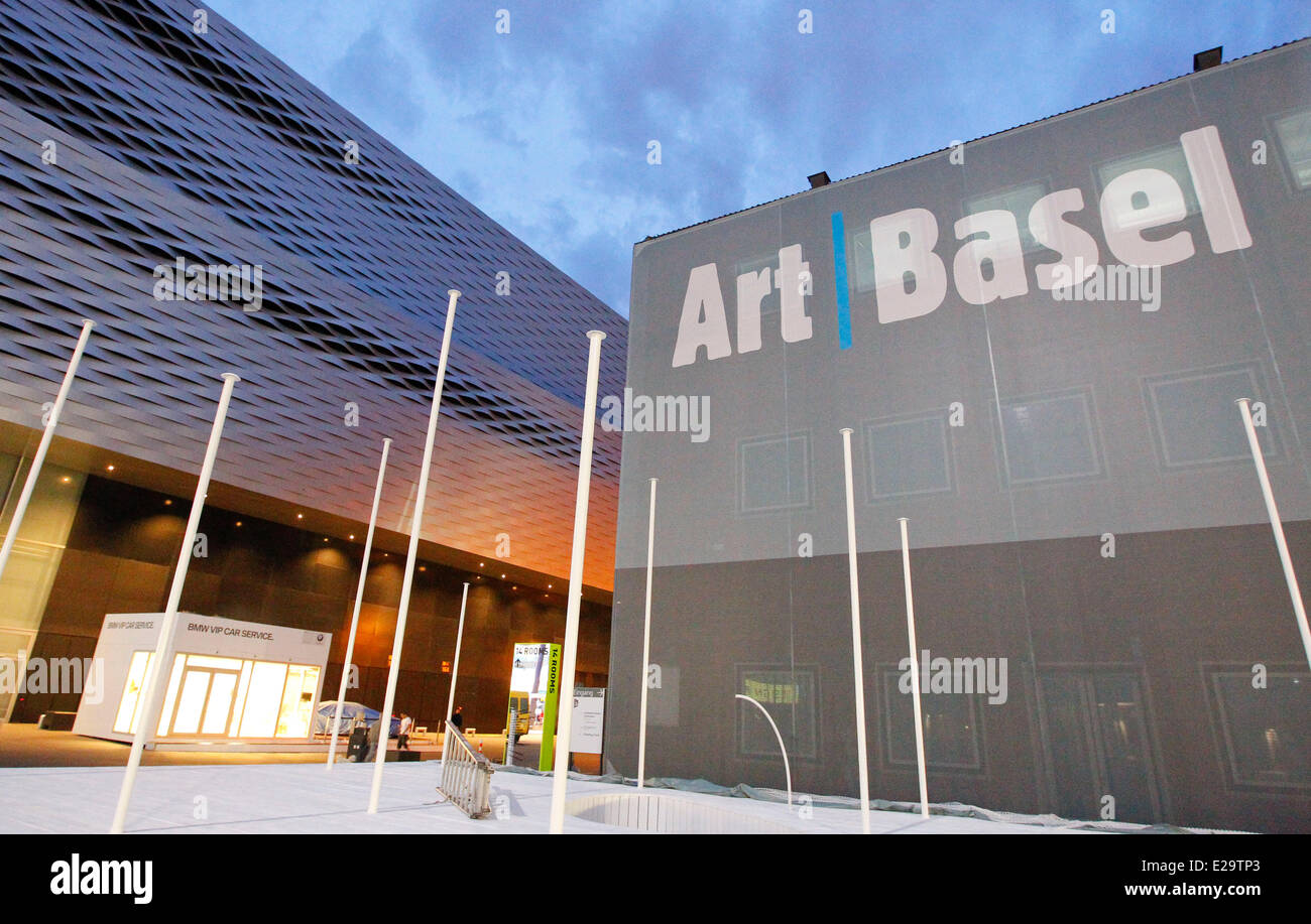 Bâle, Suisse - 16 juin 2014 : Art Basel 2014 Ouverture d'avant, la plus grande foire d'art au monde du 17 au 22 juin 2014 Banque D'Images