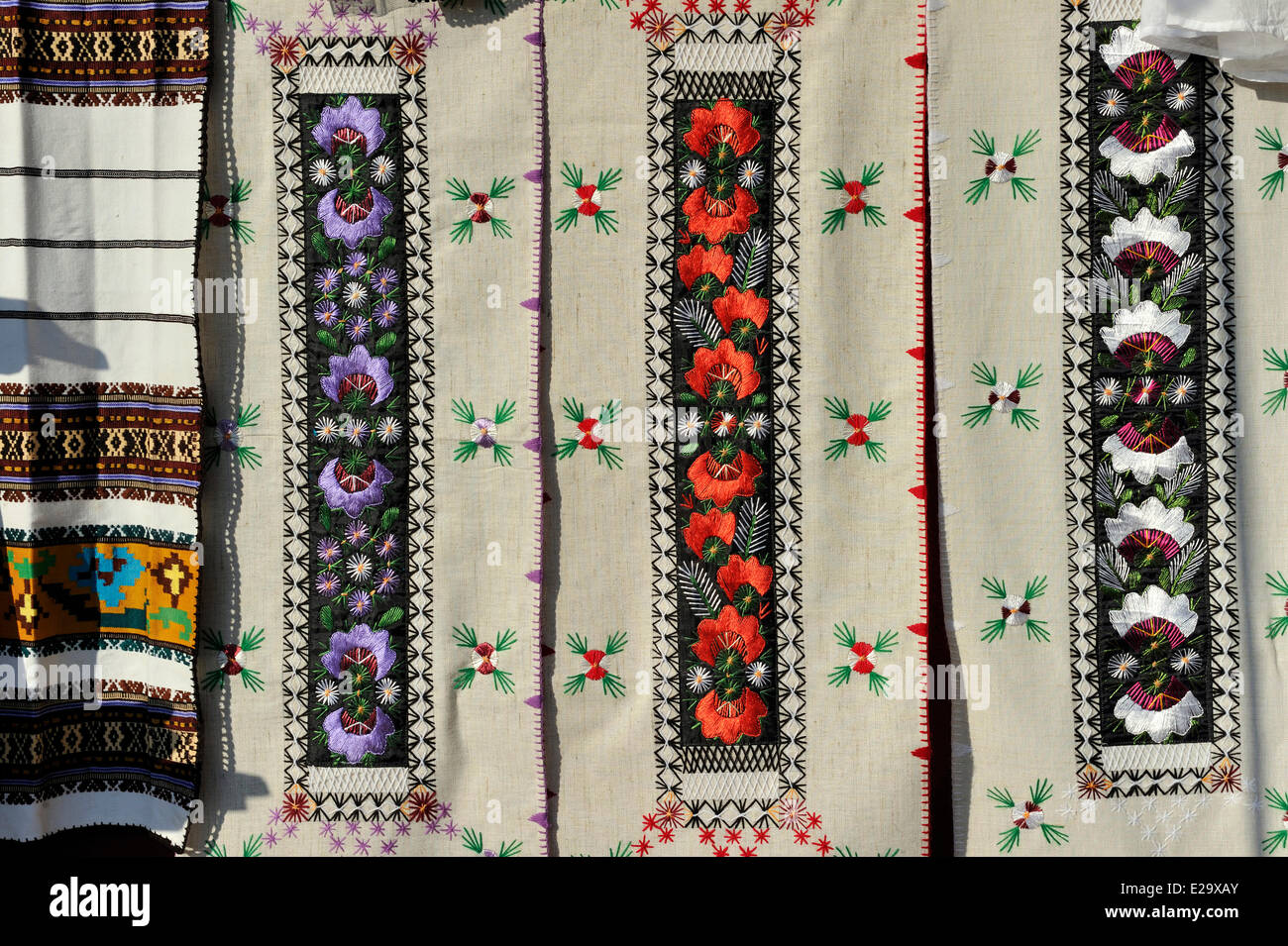 La Roumanie, la Bucovine, région de broderie traditionnelle Banque D'Images