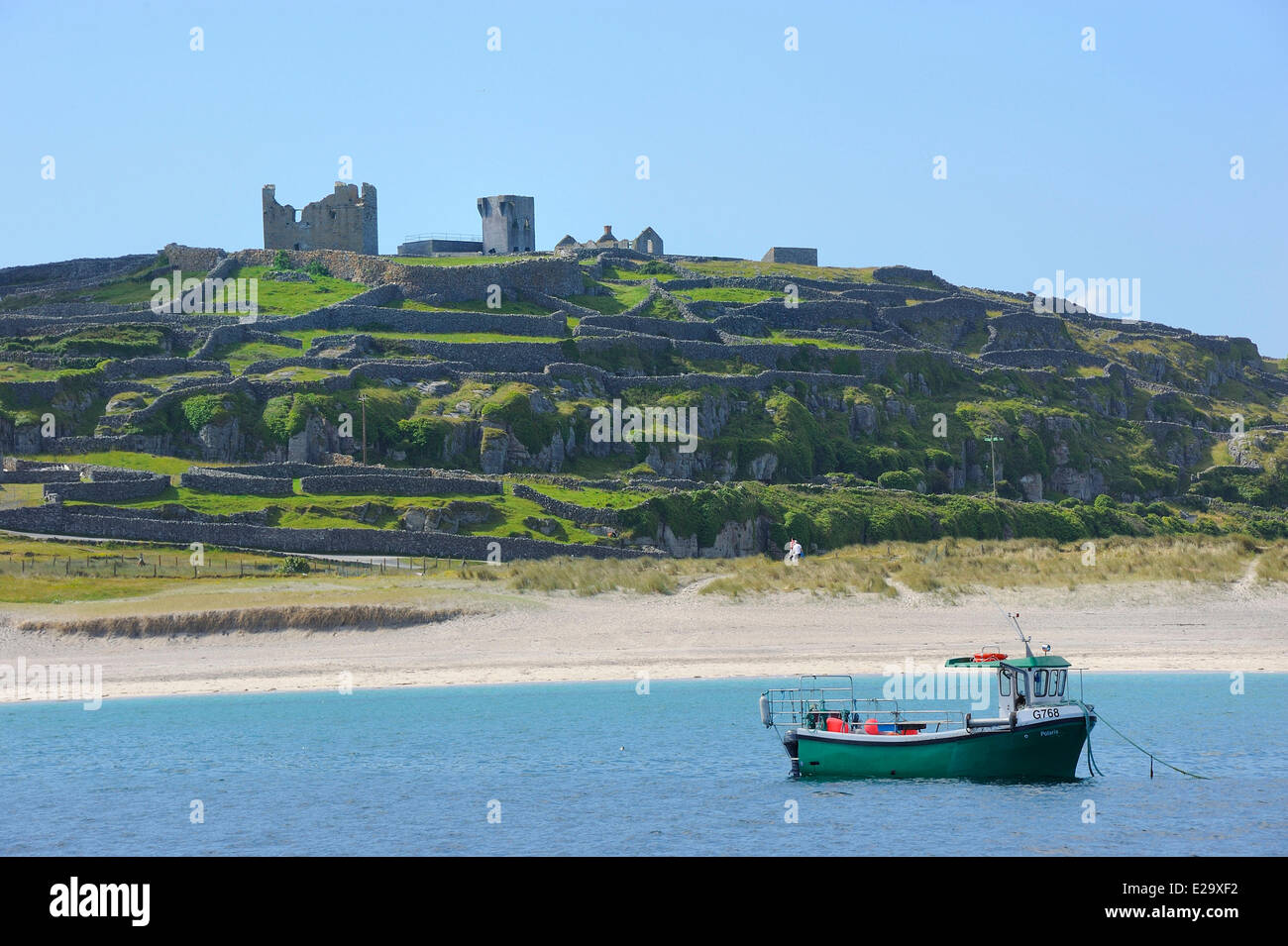 L'Irlande, dans le comté de Galway, les îles d'Aran, l'Inis Oirr (Inisheer), O'Brien château Banque D'Images