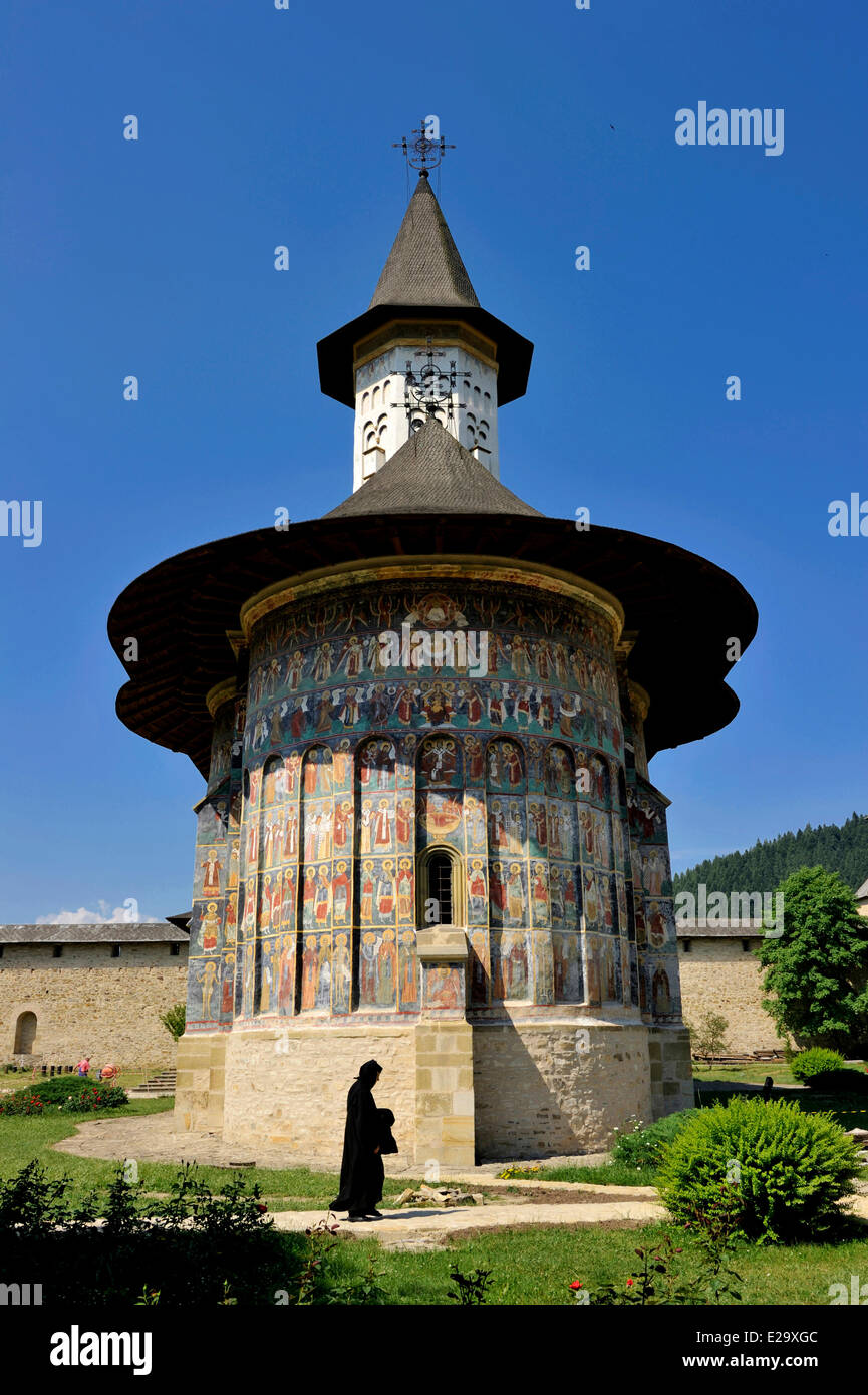 La Roumanie, la Bucovine, région monastère Sucevita, inscrite au Patrimoine Mondial de l'UNESCO Banque D'Images
