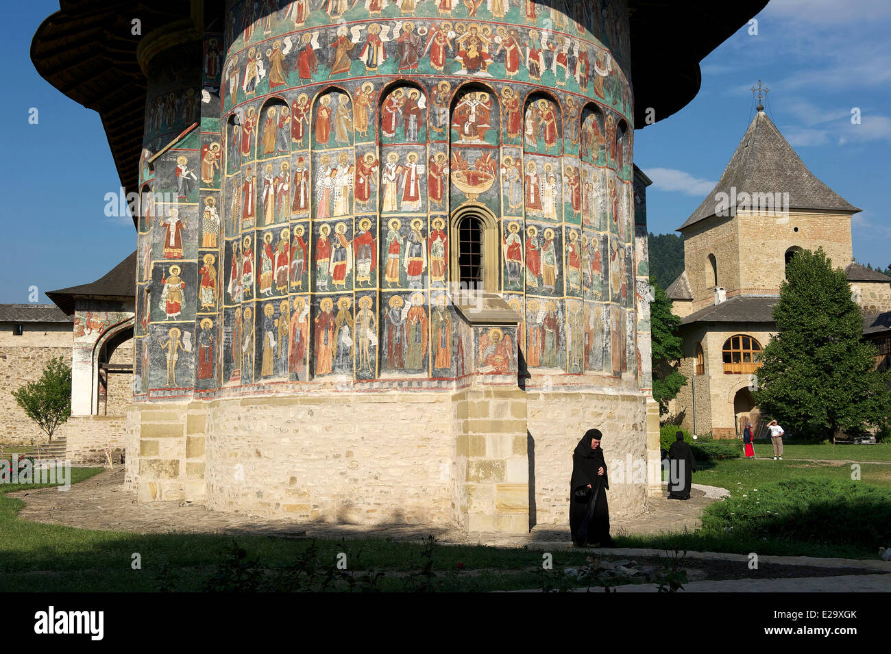 La Roumanie, la Bucovine, région monastère Sucevita, inscrite au Patrimoine Mondial de l'UNESCO Banque D'Images