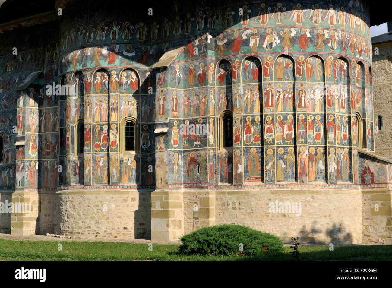 La Roumanie, la Bucovine, région monastère Sucevita, inscrite au Patrimoine Mondial de l'UNESCO Banque D'Images